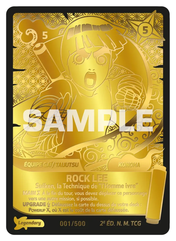 Legendary - Rock Lee - Suiken, la Technique de "l’Homme Ivre" — Carte Naruto Mythos Konoha Shidō - Set 1 Éd.2 001/000