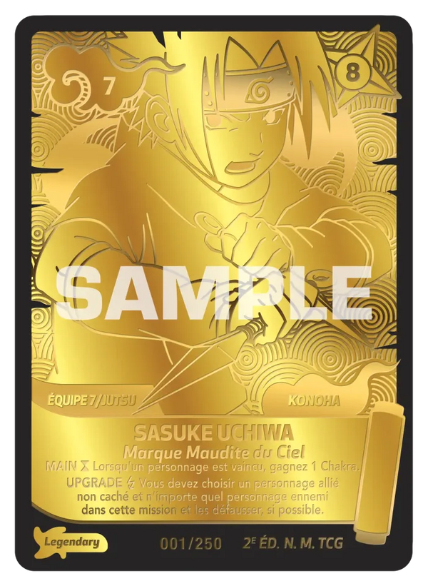 Legendary - Sasuke Uchiwa - Marque Maudite du Ciel — Carte Naruto Mythos Konoha Shidō - Set 1 Éd.2 002/000