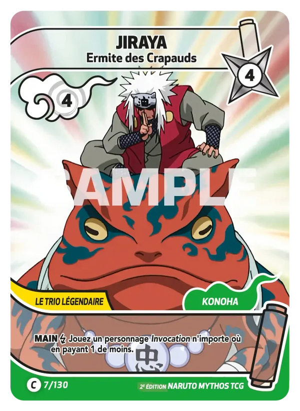 007/130 - Jiraya - Ermite des Crapauds — Carte Naruto Mythos Konoha Shidō - Set 1 Éd.2 007/130