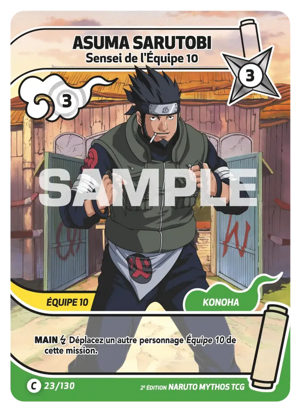 Asuma Sarutobi — Sensei de l'Équipe 10 (Naruto Mythos 023/130)