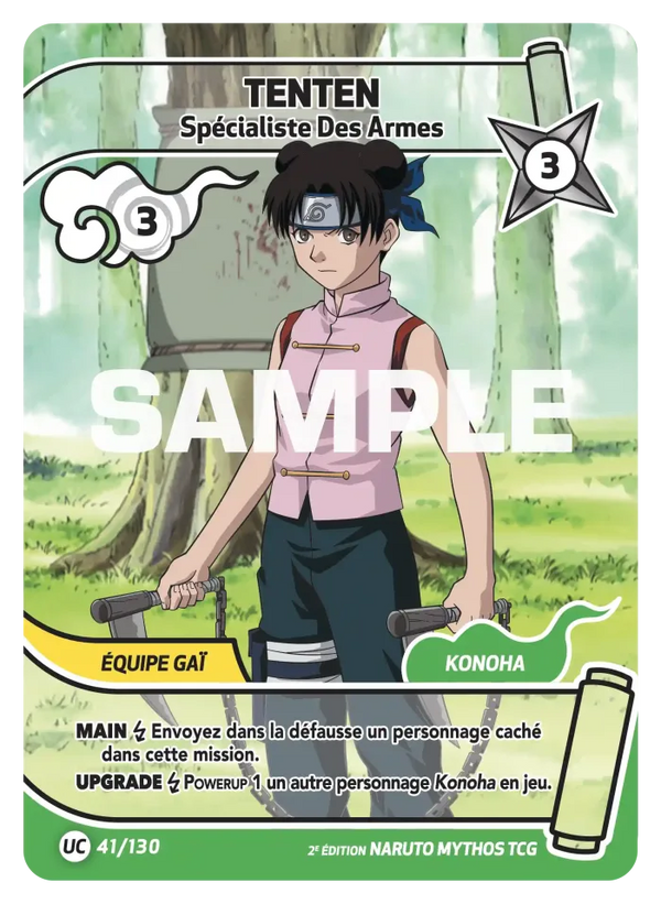 041/130 - Tenten - Spécialiste Des Armes — Carte Naruto Mythos Konoha Shidō - Set 1 Éd.2 041/130
