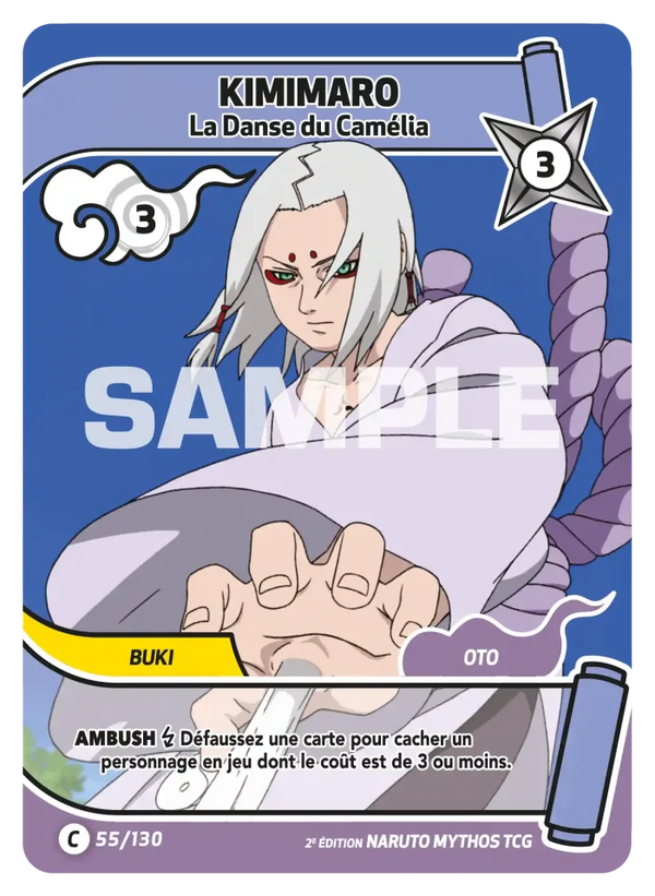055/130 - Kimimaro - La Danse du Camélia — Carte Naruto Mythos Konoha Shidō - Set 1 Éd.2 055/130