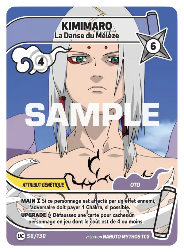 056/130 - Kimimaro - La Danse du Mélèze — Carte Naruto Mythos Konoha Shidō - Set 1 Éd.2 056/130