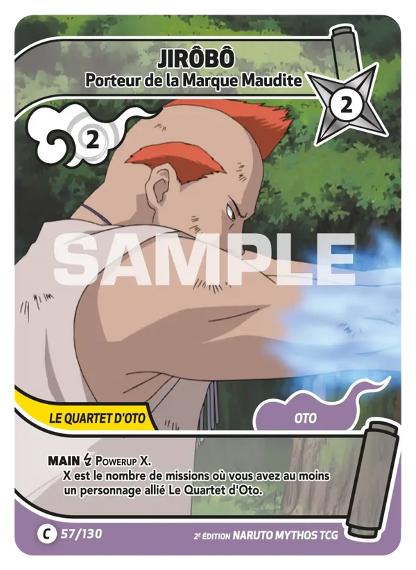 057/130 - Jirôbô - Porteur de la Marque Maudite — Carte Naruto Mythos Konoha Shidō - Set 1 Éd.2 057/130