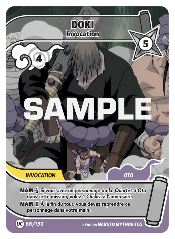 066/130 - Doki - Invocation — Carte Naruto Mythos Konoha Shidō - Set 1 Éd.2 066/130