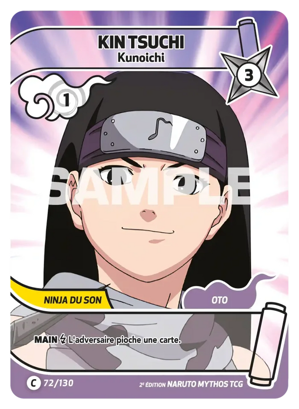 072/130 - Kin Tsuchi - Kunoichi — Carte Naruto Mythos Konoha Shidō - Set 1 Éd.2 072/130