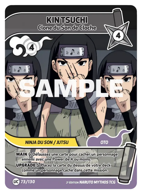 073/130 - Kin Tsuchi - Clone du Son de Cloche — Carte Naruto Mythos Konoha Shidō - Set 1 Éd.2 073/130