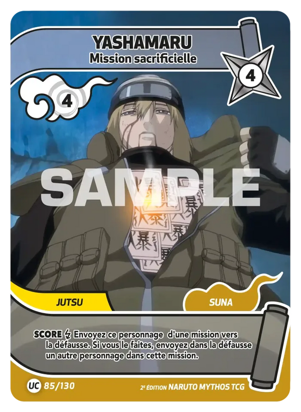 085/130 - Yashamaru - Mission sacrificielle — Carte Naruto Mythos Konoha Shidō - Set 1 Éd.2 085/130