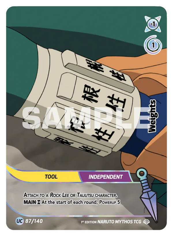 087/141 - Poids — Carte Naruto Mythos Shinobi Shiren - Set 2 Éd.1 087/141