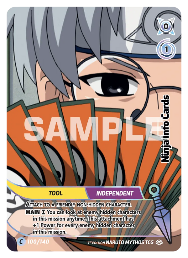 100/140 - Cartes d'Information Ninja — Carte Naruto Mythos Shinobi Shiren - Set 2 Éd.1 100/140