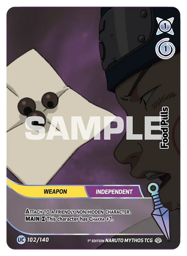 102/140 - Pilules du Soldat — Carte Naruto Mythos Shinobi Shiren - Set 2 Éd.1 102/140