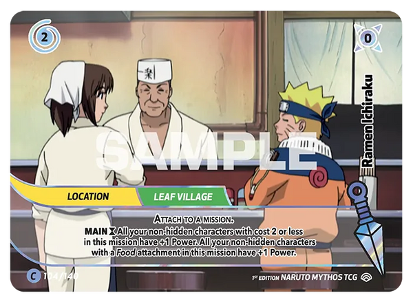 104/140 - Ichiraku Ramen — Carte Naruto Mythos Shinobi Shiren - Set 2 Éd.1 104/140