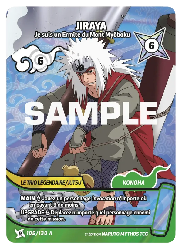 105/130 - Jiraya - Je suis un Ermite du Mont Myôboku — Carte Naruto Mythos Konoha Shidō - Set 1 Éd.2 105/130