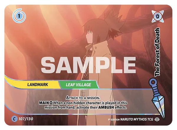 107/140 - La Forêt de la Mort — Carte Naruto Mythos Shinobi Shiren - Set 2 Éd.1 107/140