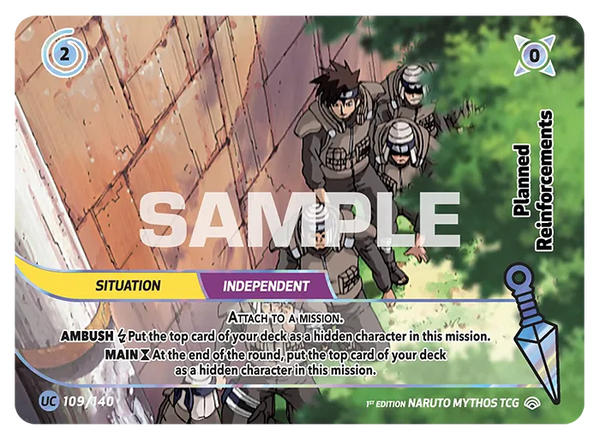 109/140 - Renforts Planifiés — Carte Naruto Mythos Shinobi Shiren - Set 2 Éd.1 109/140