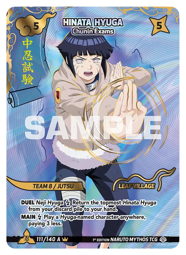 111/140 - Hinata Hyûga - Examens Chūnin — Carte Naruto Mythos Shinobi Shiren - Set 2 Éd.1 111/140
