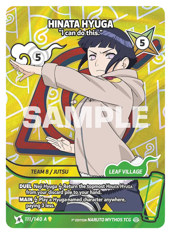 111/140 - Hinata Hyûga - « Je peux le faire. » — Carte Naruto Mythos Shinobi Shiren - Set 2 Éd.1 111/140
