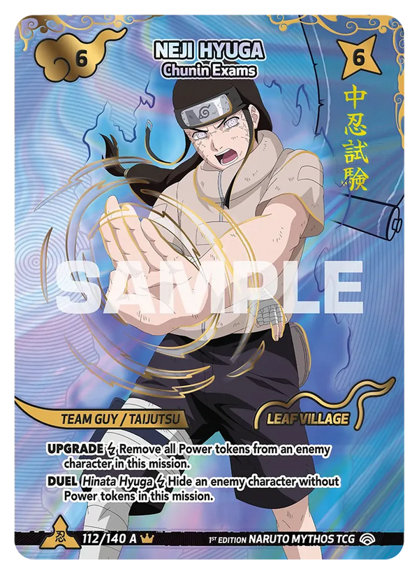 112/140 - Neji Hyûga - Examens Chūnin — Carte Naruto Mythos Shinobi Shiren - Set 2 Éd.1 112/140