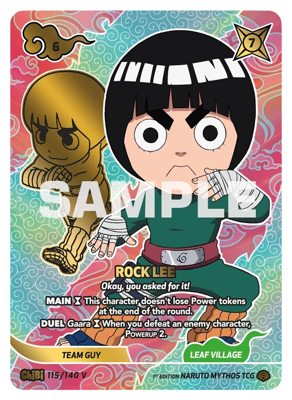 115/140 - Rock Lee - « Très bien, tu l'auras voulu ! » — Carte Naruto Mythos Shinobi Shiren - Set 2 Éd.1 115/140