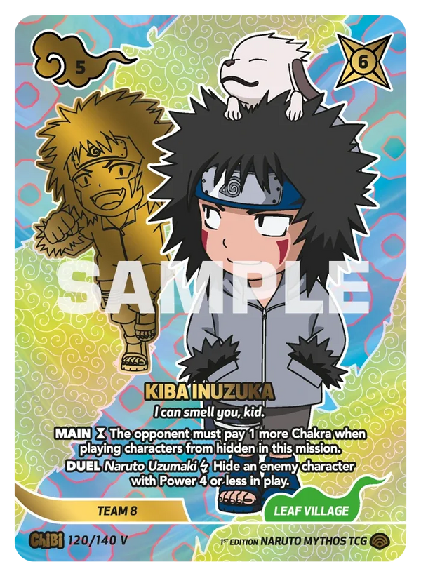 120/140 - Kiba Inuzuka - « Je peux te sentir, gamin. » — Carte Naruto Mythos Shinobi Shiren - Set 2 Éd.1 120/140