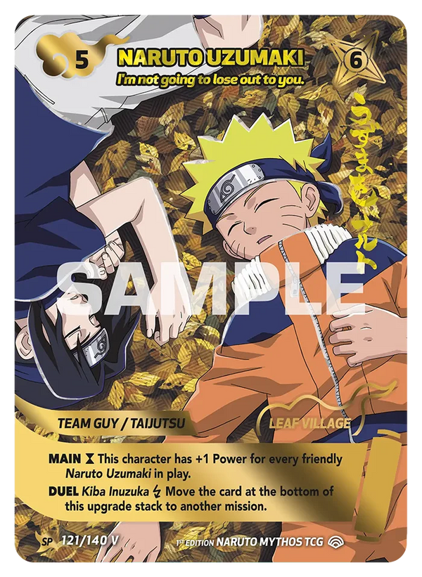 121/140 - Naruto Uzumaki - « Je ne vais pas perdre contre toi. » — Carte Naruto Mythos Shinobi Shiren - Set 2 Éd.1 121/140
