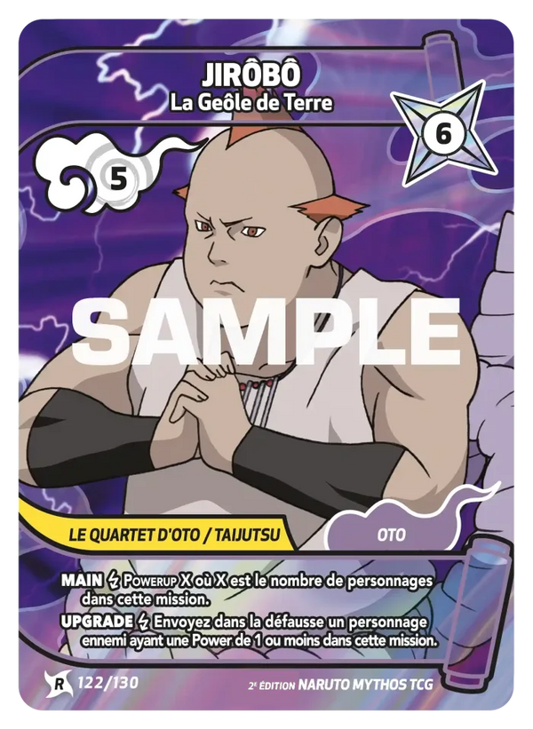 122/130 - Jirôbô - La Geôle de Terre — Carte Naruto Mythos Konoha Shidō - Set 1 Éd.2 122/130