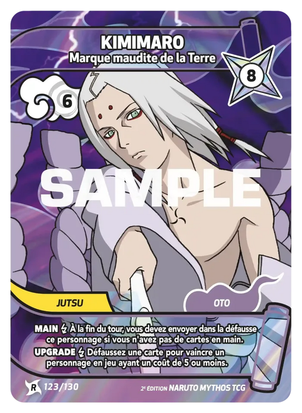 123/130 - Kimimaro - Marque maudite de la Terre — Carte Naruto Mythos Konoha Shidō - Set 1 Éd.2 123/130