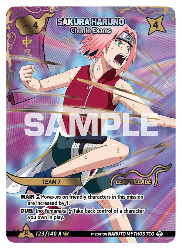 123/140 - Sakura Haruno - Examens Chūnin — Carte Naruto Mythos Shinobi Shiren - Set 2 Éd.1 123/140