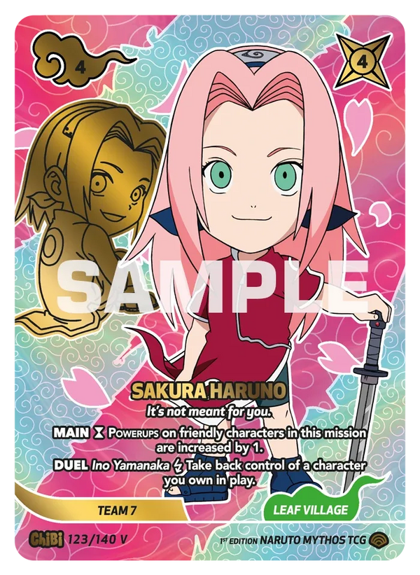 123/140 - Sakura Haruno - « Ce n'est pas pour toi. » — Carte Naruto Mythos Shinobi Shiren - Set 2 Éd.1 123/140