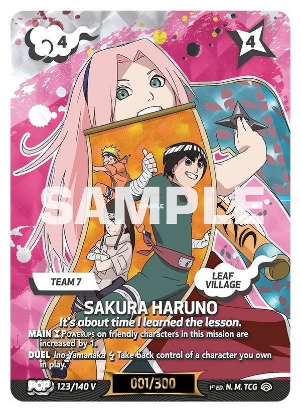 123/140 - Sakura Haruno - « Il est temps que je retienne la leçon. » — Carte Naruto Mythos Shinobi Shiren - Set 2 Éd.1 123/140