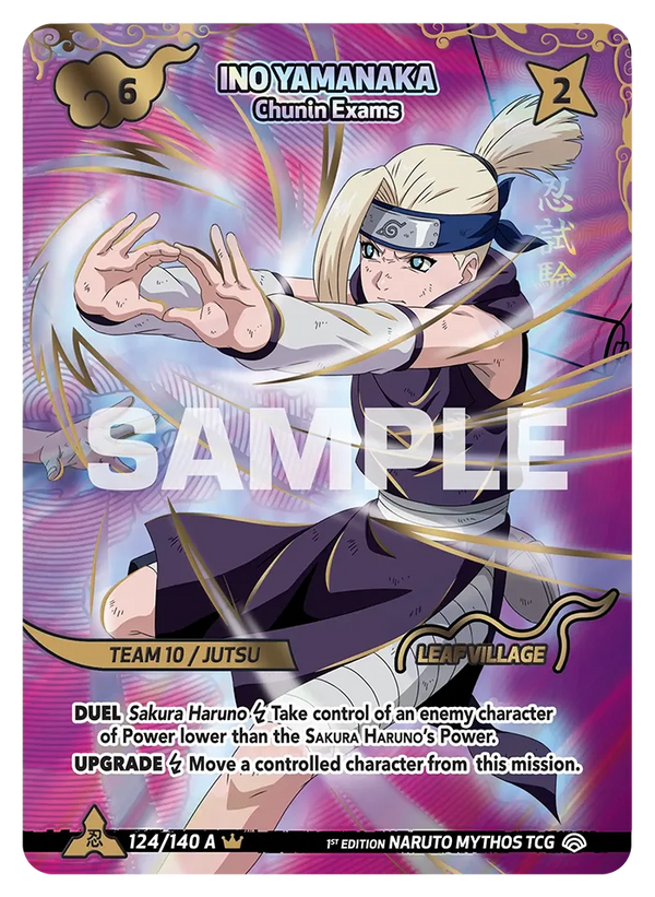 124/140 - Ino Yamanaka - Examens Chūnin — Carte Naruto Mythos Shinobi Shiren - Set 2 Éd.1 124/140