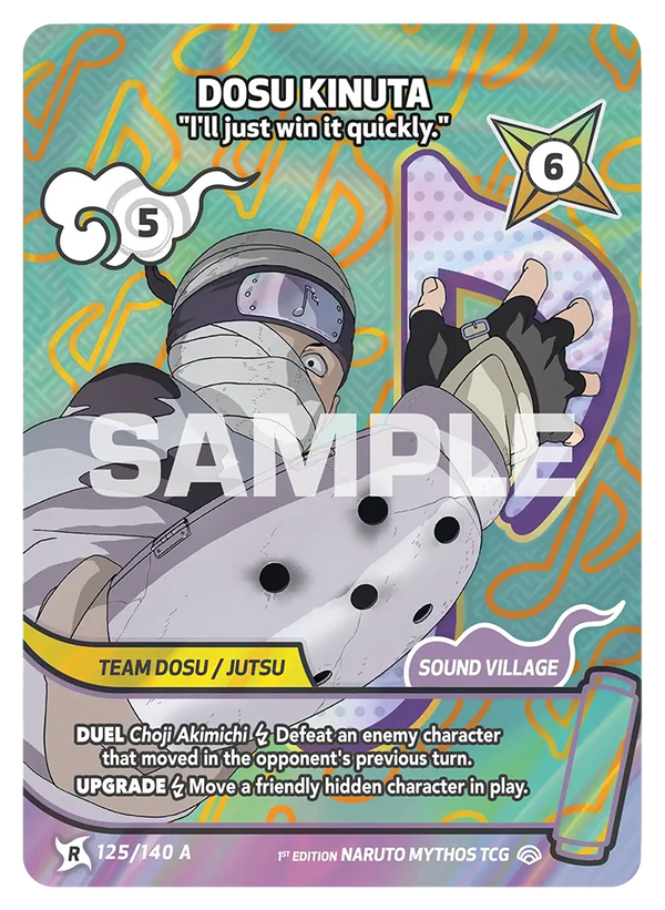 125/140 - Dosu Kinuta - « Je vais juste gagner vite. » — Carte Naruto Mythos Shinobi Shiren - Set 2 Éd.1 125/140