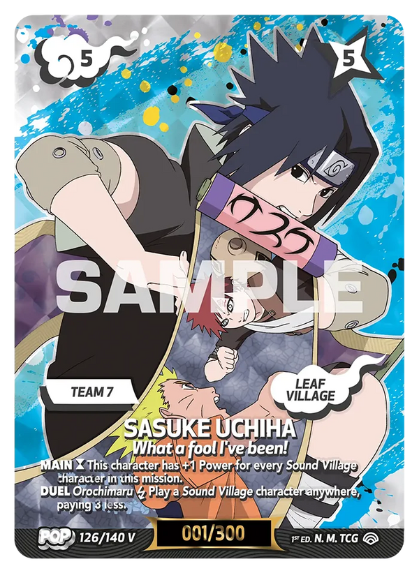 126/140 - Sasuke Uchiwa - « Quel idiot j'ai été ! » — Carte Naruto Mythos Shinobi Shiren - Set 2 Éd.1 126/140