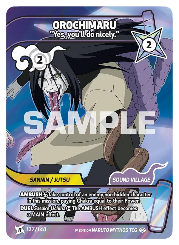127/140 - Orochimaru - « Oui, tu feras l'affaire. » — Carte Naruto Mythos Shinobi Shiren - Set 2 Éd.1 127/140
