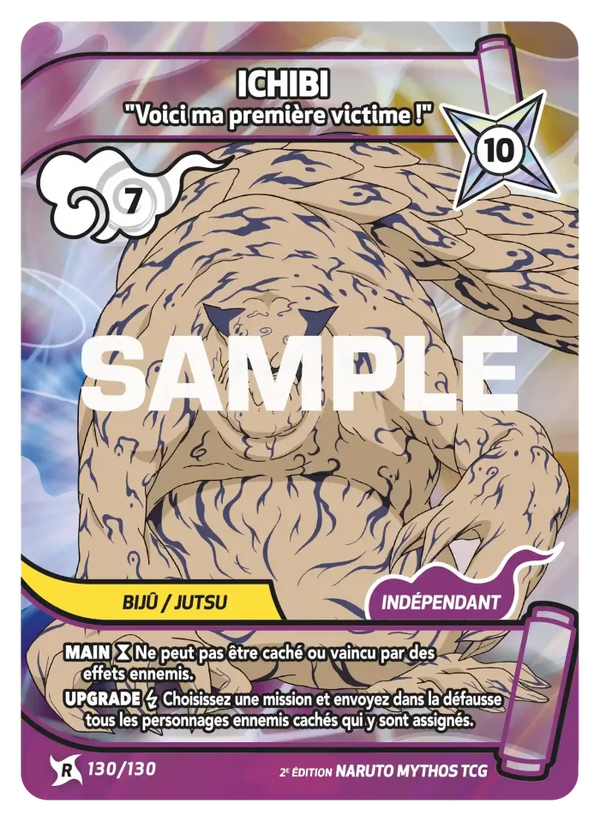 130/130 - Ichibi - Voici ma première victime ! — Carte Naruto Mythos Konoha Shidō - Set 1 Éd.2 130/130