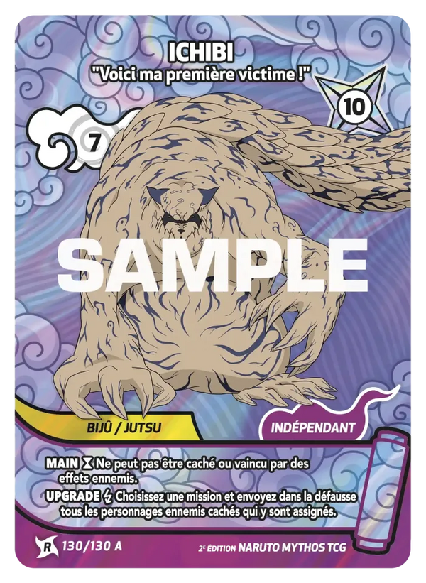 130/130 - Ichibi - Voici ma première victime ! — Carte Naruto Mythos Konoha Shidō - Set 1 Éd.2 130/130
