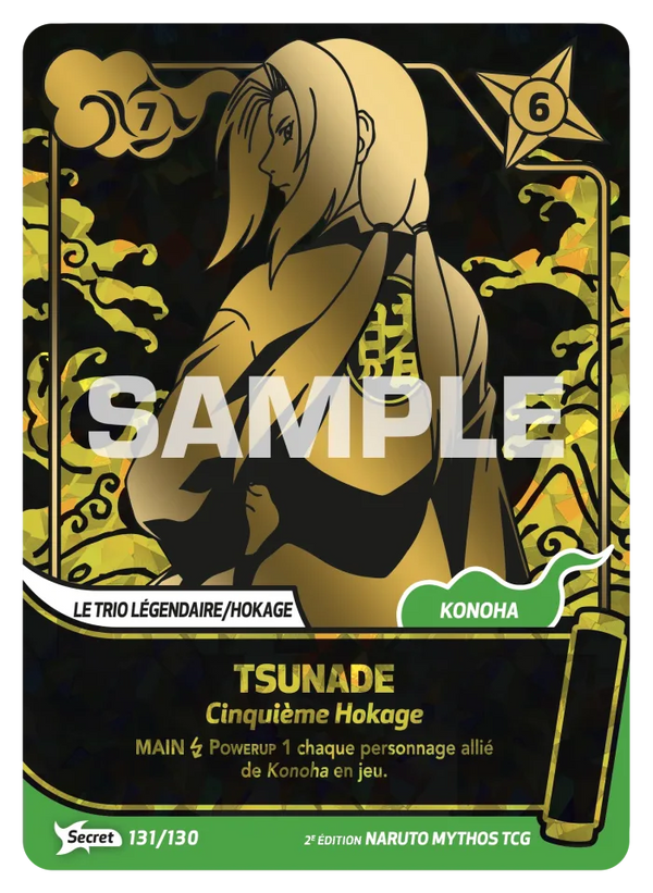131/130 - Tsunade - Cinquième Hokage — Carte Naruto Mythos Konoha Shidō - Set 1 Éd.2 131/130