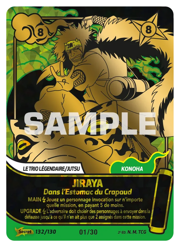 132/130 - Jiraya - Dans l’Estomac du Crapaud — Carte Naruto Mythos Konoha Shidō - Set 1 Éd.2 132/130