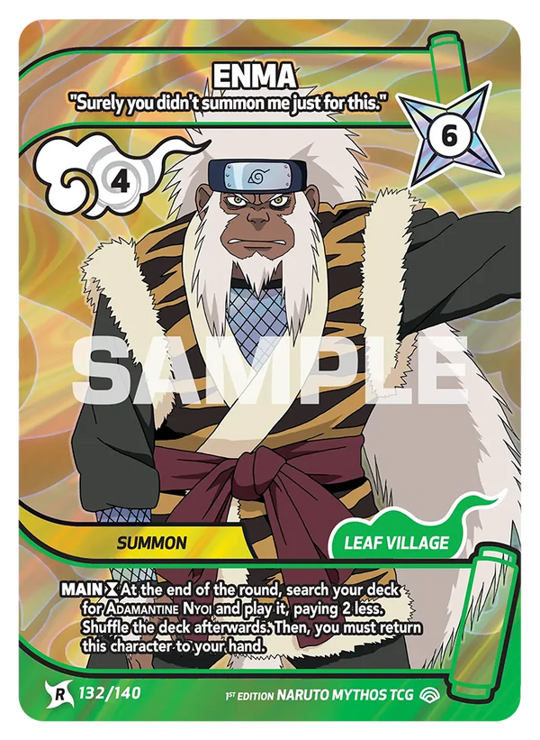 132/140 - Enma - « Tu ne m'as tout de même pas invoqué juste pour ça. » — Carte Naruto Mythos Shinobi Shiren - Set 2 Éd.1 132/140