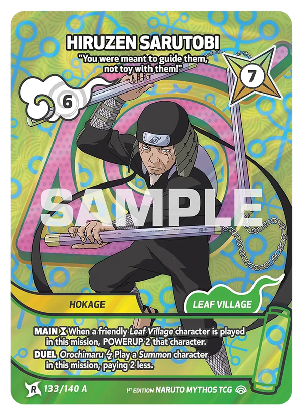 133/140 - Hiruzen Sarutobi - « Tu devais les guider, pas jouer avec eux ! » — Carte Naruto Mythos Shinobi Shiren - Set 2 Éd.1 133/140