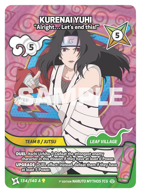 134/140 - Kurenai Yûhi - « Très bien… Finissons-en ! » — Carte Naruto Mythos Shinobi Shiren - Set 2 Éd.1 134/140