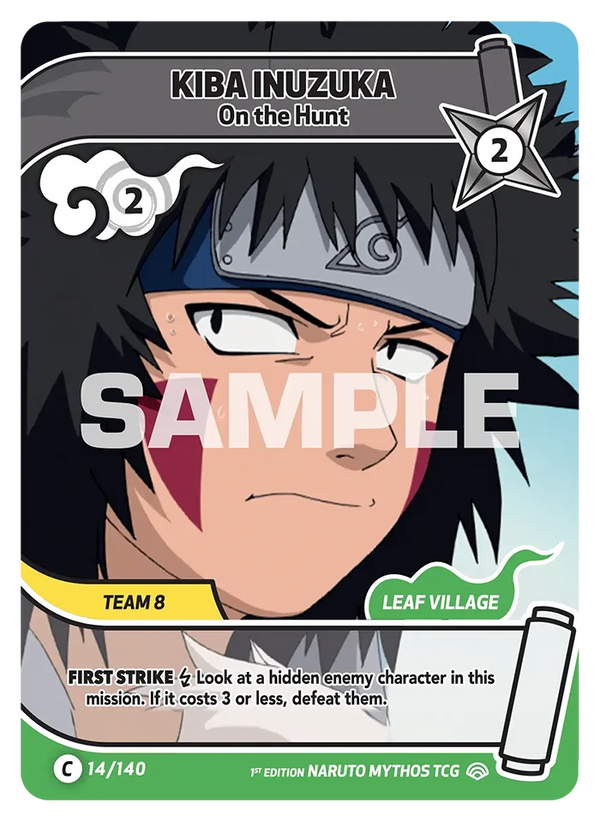 014/140 - Kiba Inuzuka - À la Chasse — Carte Naruto Mythos Shinobi Shiren - Set 2 Éd.1 014/140