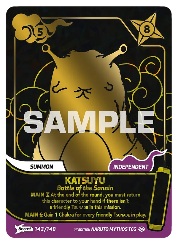 142/140 - Katsuyu - Le Duel des Sannin — Carte Naruto Mythos Shinobi Shiren - Set 2 Éd.1 142/140
