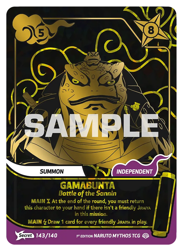 143/140 - Gama Bunta - Le Duel des Sannin — Carte Naruto Mythos Shinobi Shiren - Set 2 Éd.1 143/140
