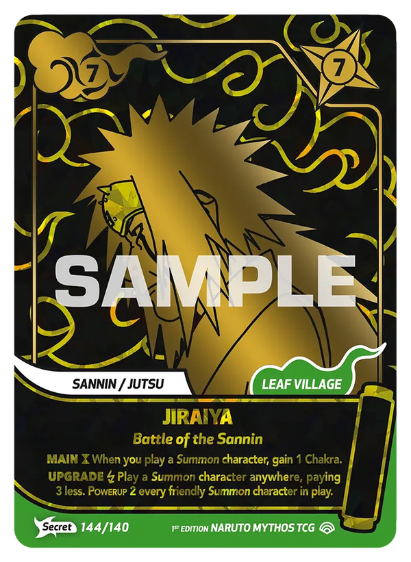 144/140 - Jiraya - Le Duel des Sannin — Carte Naruto Mythos Shinobi Shiren - Set 2 Éd.1 144/140