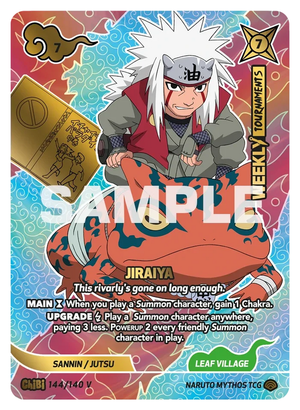 144/140 - Jiraya - « Cette rivalité n'a que trop duré. » — Carte Naruto Mythos Shinobi Shiren - Set 2 Éd.1 144/140