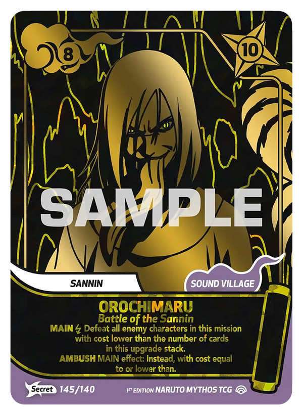 145/140 - Orochimaru - Le Duel des Sannin — Carte Naruto Mythos Shinobi Shiren - Set 2 Éd.1 145/140