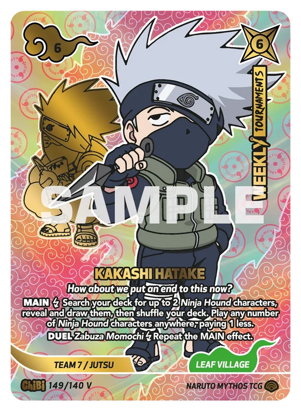 149/140 - Kakashi Hatake - « Et si on en finissait maintenant ? » — Carte Naruto Mythos Shinobi Shiren - Set 2 Éd.1 149/140
