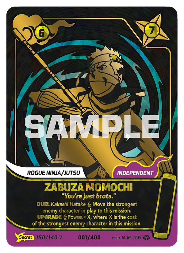 150/140 - Zabuza Momochi - « Vous n'êtes que des gamins. » — Carte Naruto Mythos Shinobi Shiren - Set 2 Éd.1 150/140