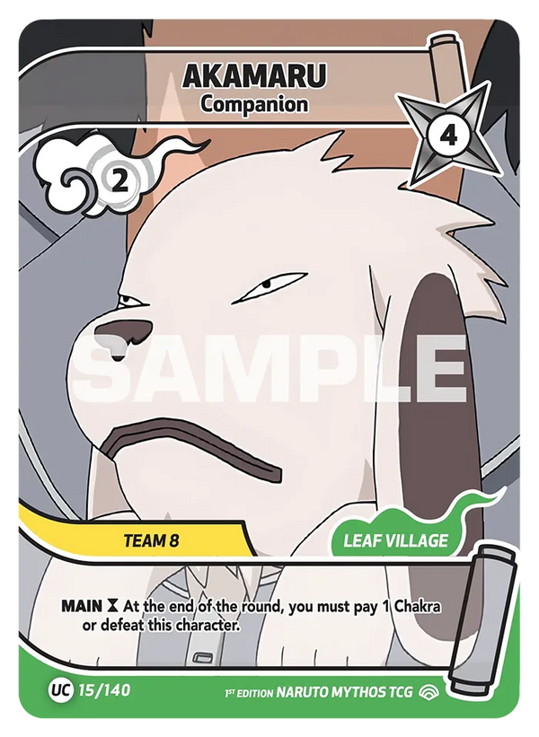 015/140 - Akamaru - Compagnon — Carte Naruto Mythos Shinobi Shiren - Set 2 Éd.1 015/140